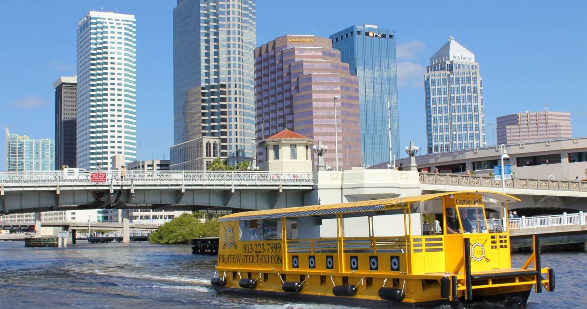 Patriotic Boat Parade with Pirate Water Taxi Tampa