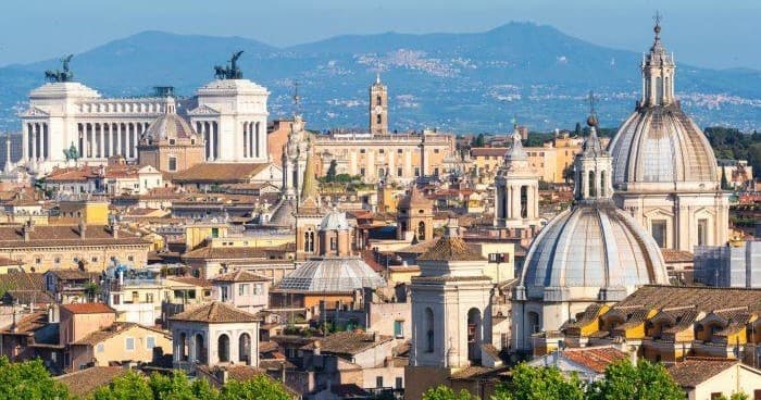 Rome skyline walking tour panoramic city rooftops and domes