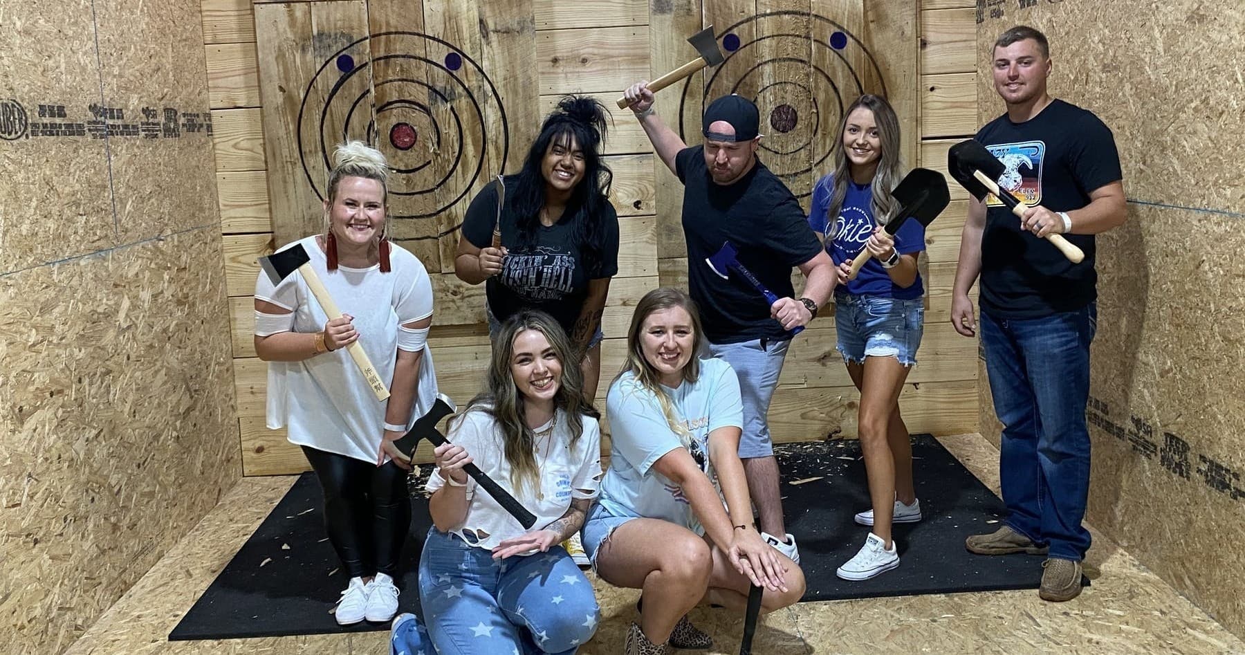 Axe Throwing at Mountain Man's in Bear Cave Area