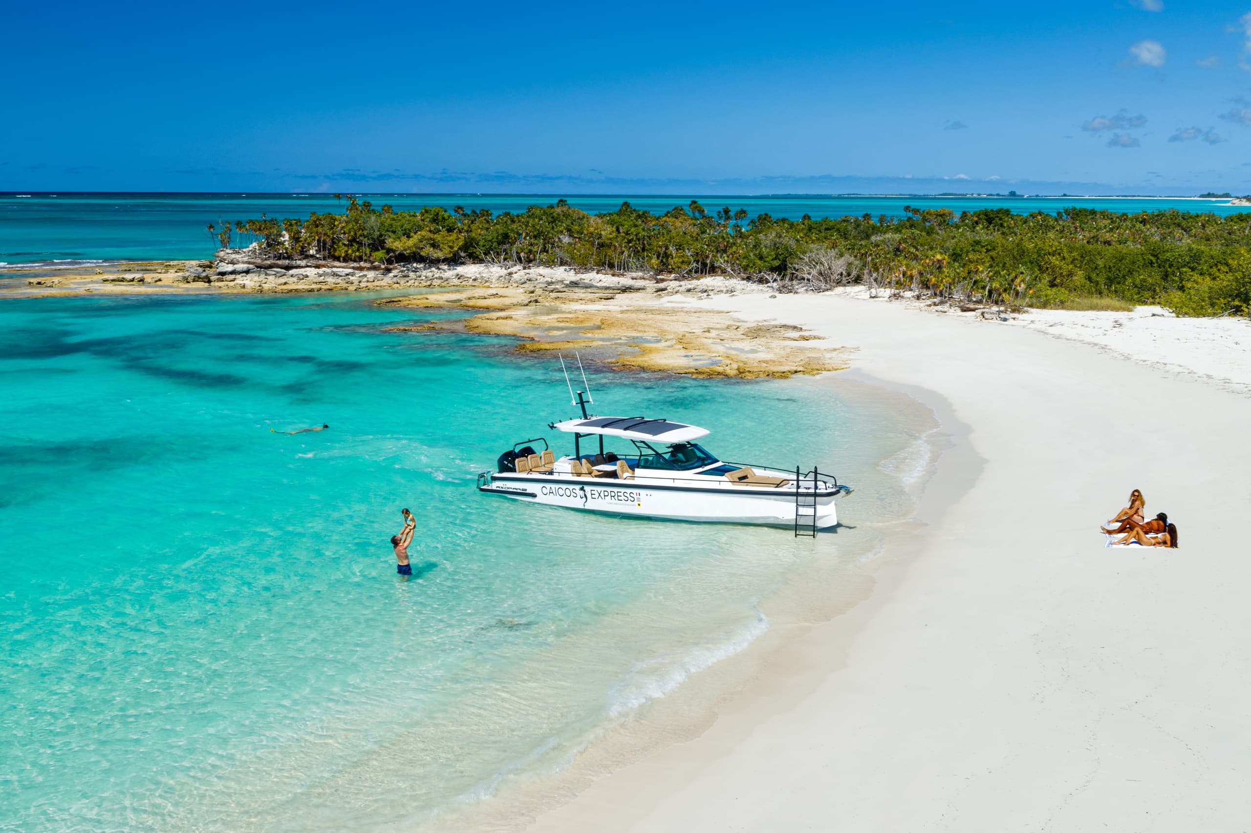 Axopar 37' Private Charter in Grace Bay — Half-Day Snorkel & Speed Cruise