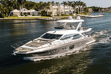 Day Aboard the 70ft Azimut B: Miami Beach Yacht Charter with Floating Mat