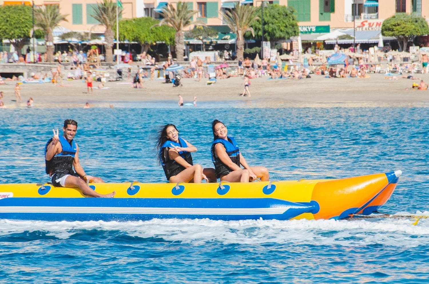 Banana Boat Ride in Arona: Tenerife 12-Person Ocean Sprint