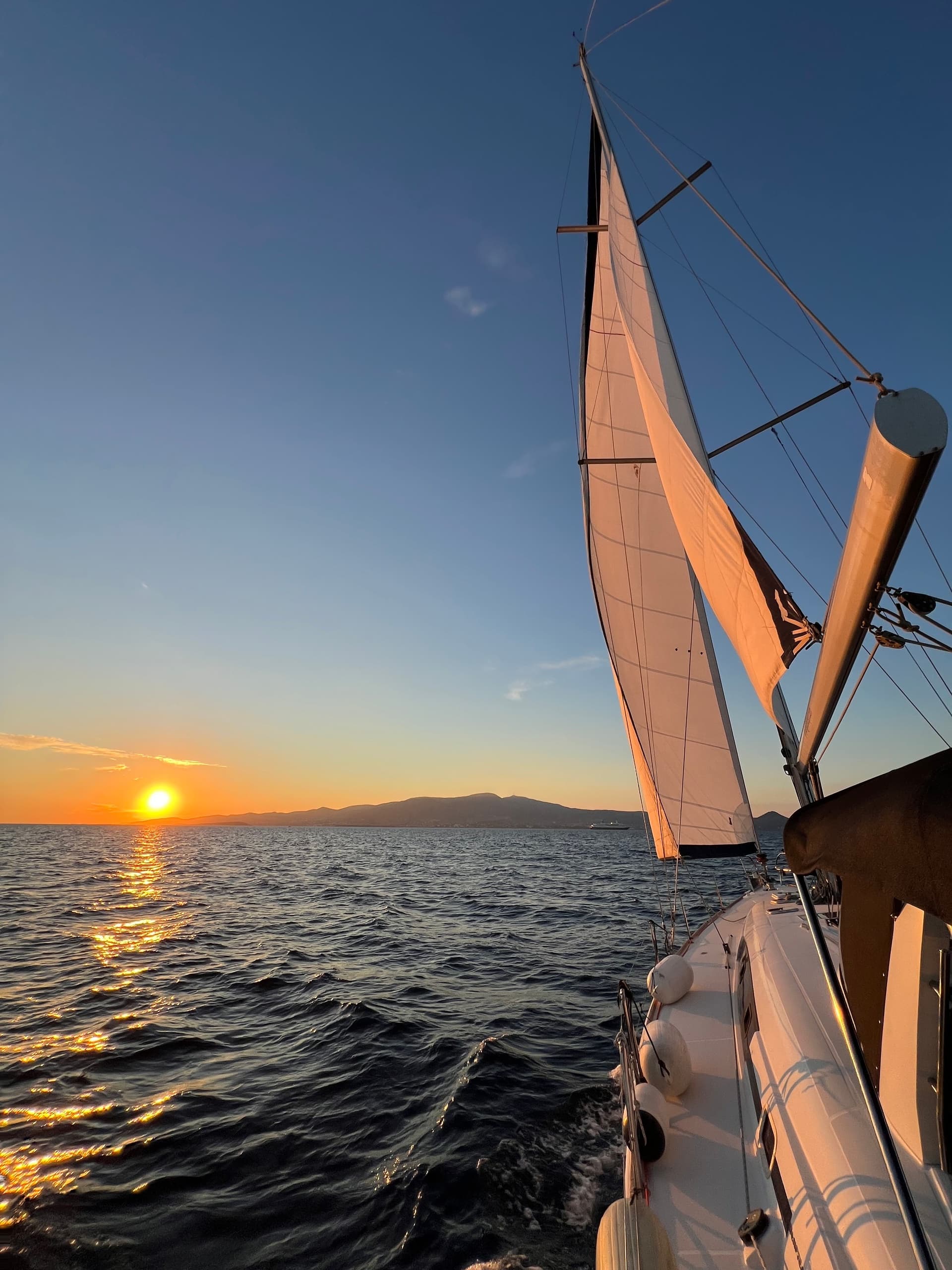 Sunset Sail from Piso Livadi: SY AGERAS Evening Tour to South Paros or Naxos