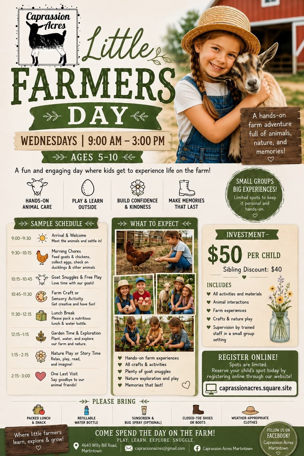 Little Farmers Day: Hands-On Farm Adventures for Kids in Martintown