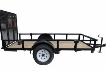 Utility trailer for transporting kayaks and gear on road trips