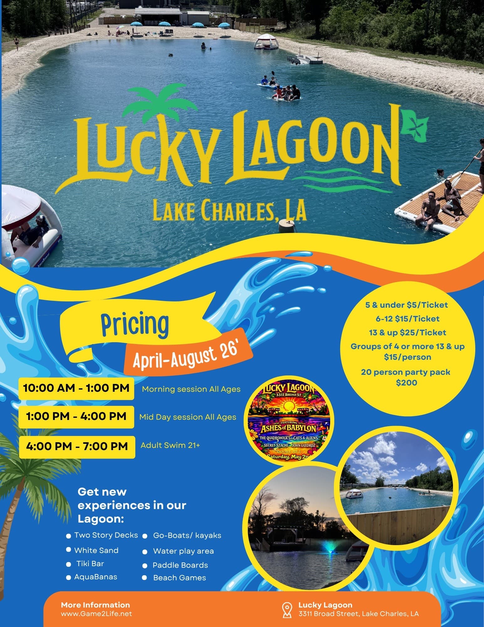 Season Pass Bookings at luckylagoon in Lake Charles — Unlimited Water Access