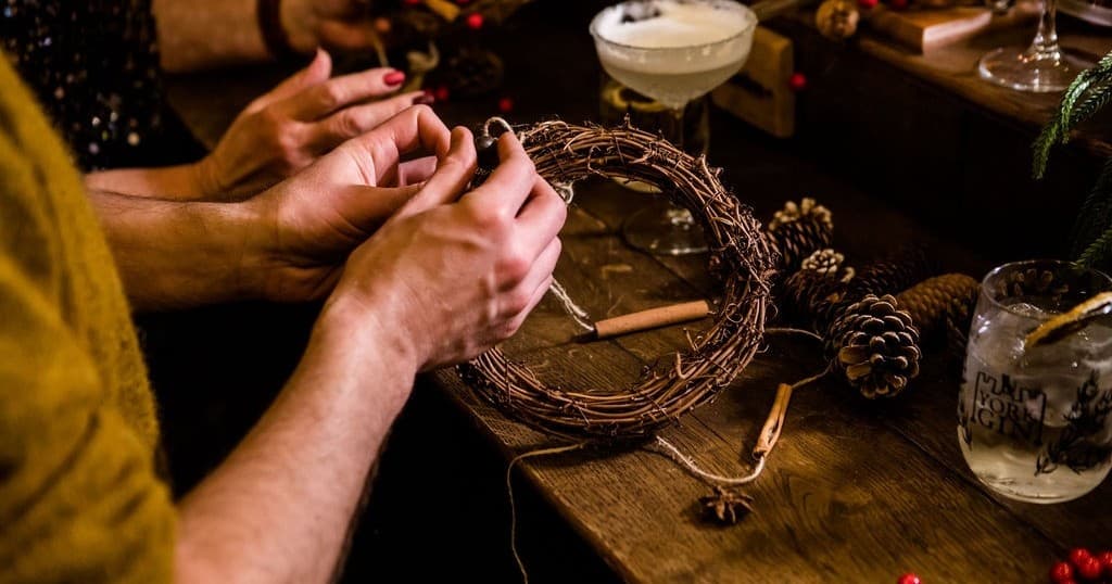 Christmas Wreath Workshop at The Outside In (York) — Gin, Bulbs & Hands-On Making photo 2