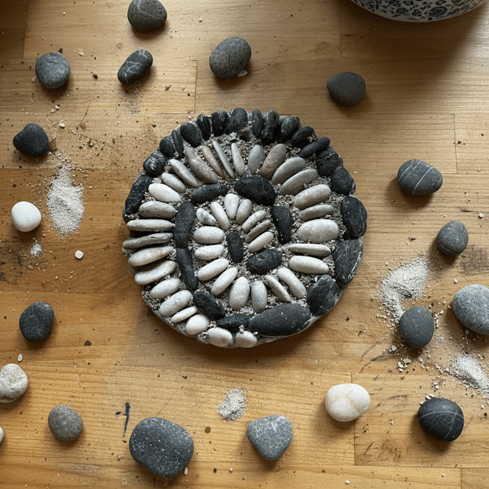 Pebble Mosaic Workshop in Volada: Make Ancient Greek Stone Art in Pini Garden