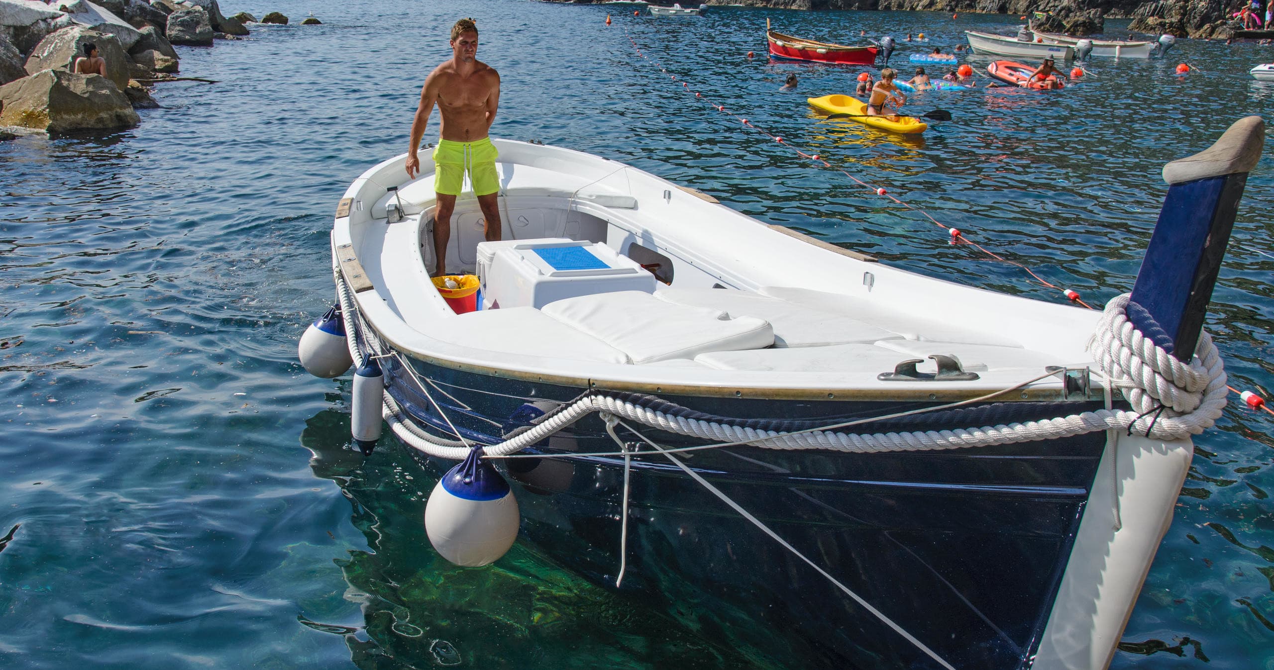 Cinque Terre Afternoon Boat Tour & Snorkeling from Manarola