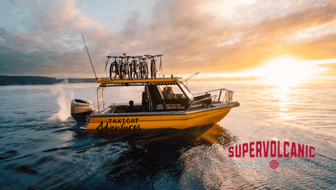 Exploring New Zealand’s Supervolcanic Trails: Scenic Bike Transfer Adventure at Lake Taupo