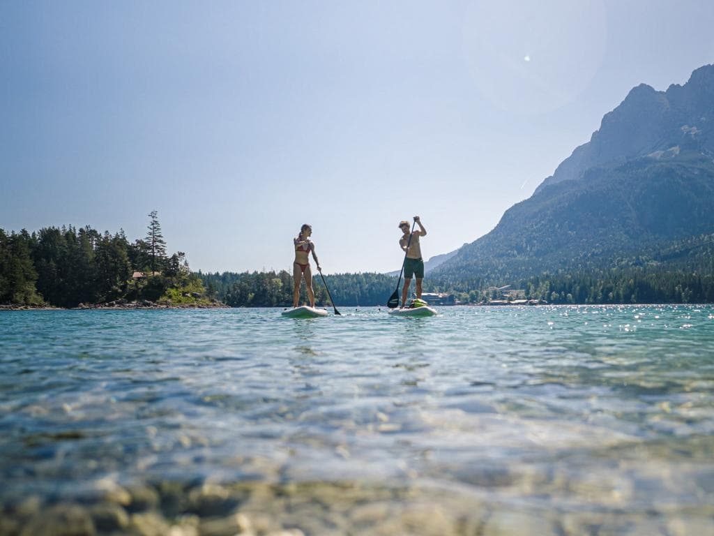 Stand Up Paddle Board at Eibsee with Sportbetriebe am Eibsee