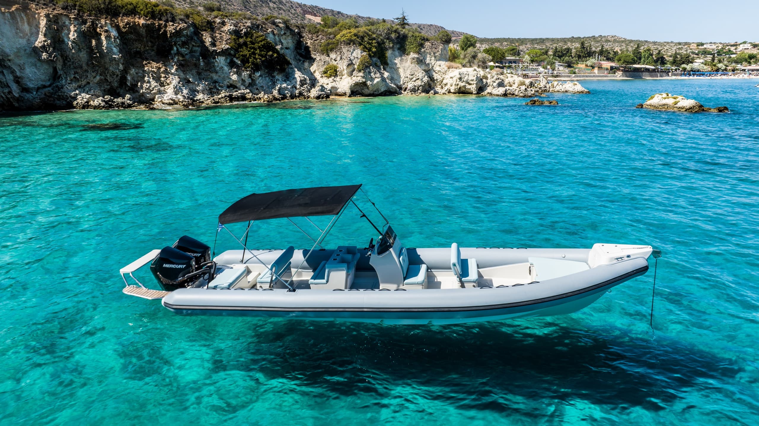 Skipper 450hp Boat Trips with Notosmare in Chania