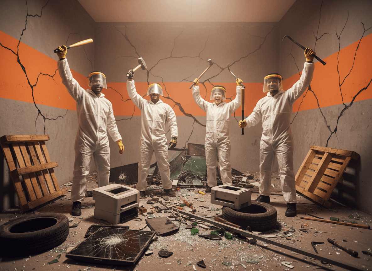 Rage Room Experience: Houston Smash Sessions for Teams and Stress Relief