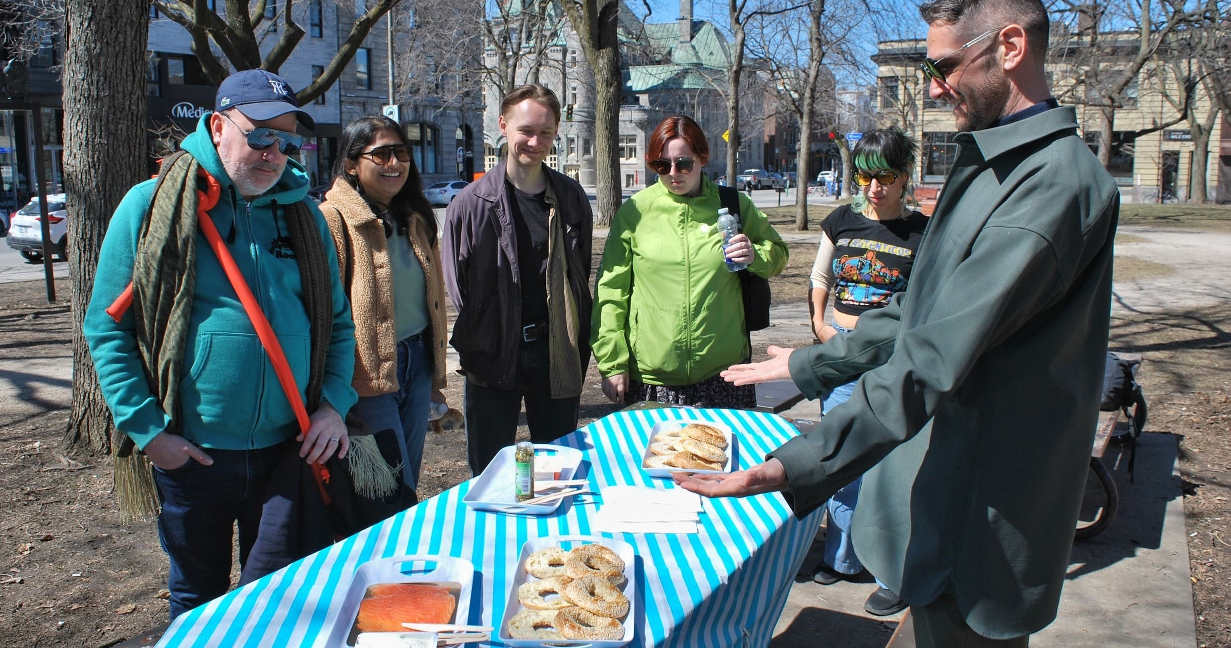 Park picnic and tasting with guide in Montreal spring park