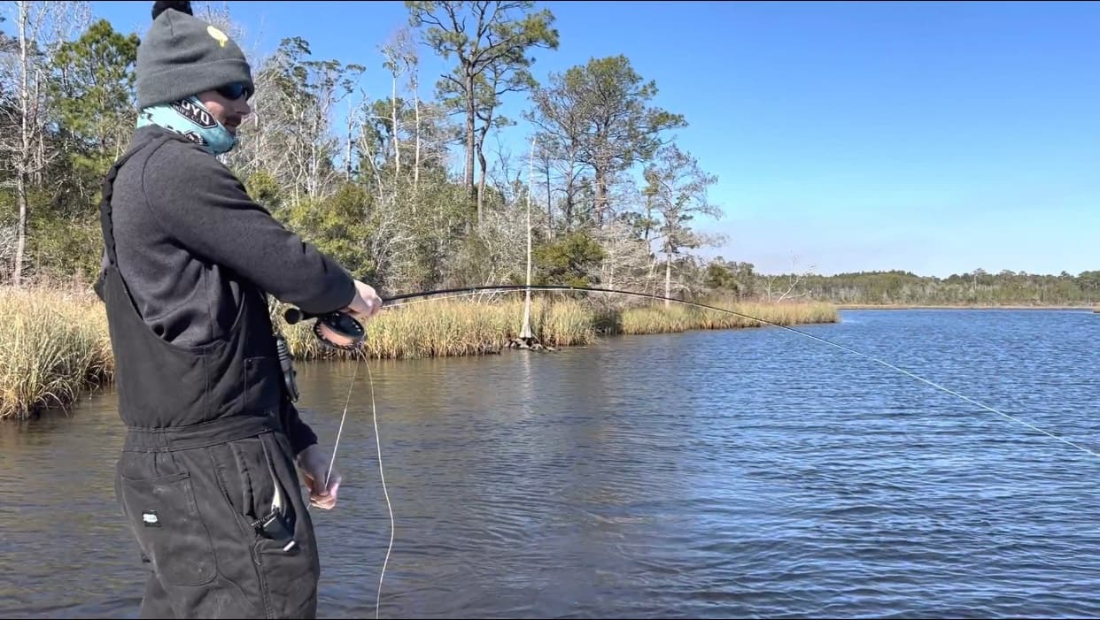 Fly Casting Lesson with Flies and Fins Charters in Destin