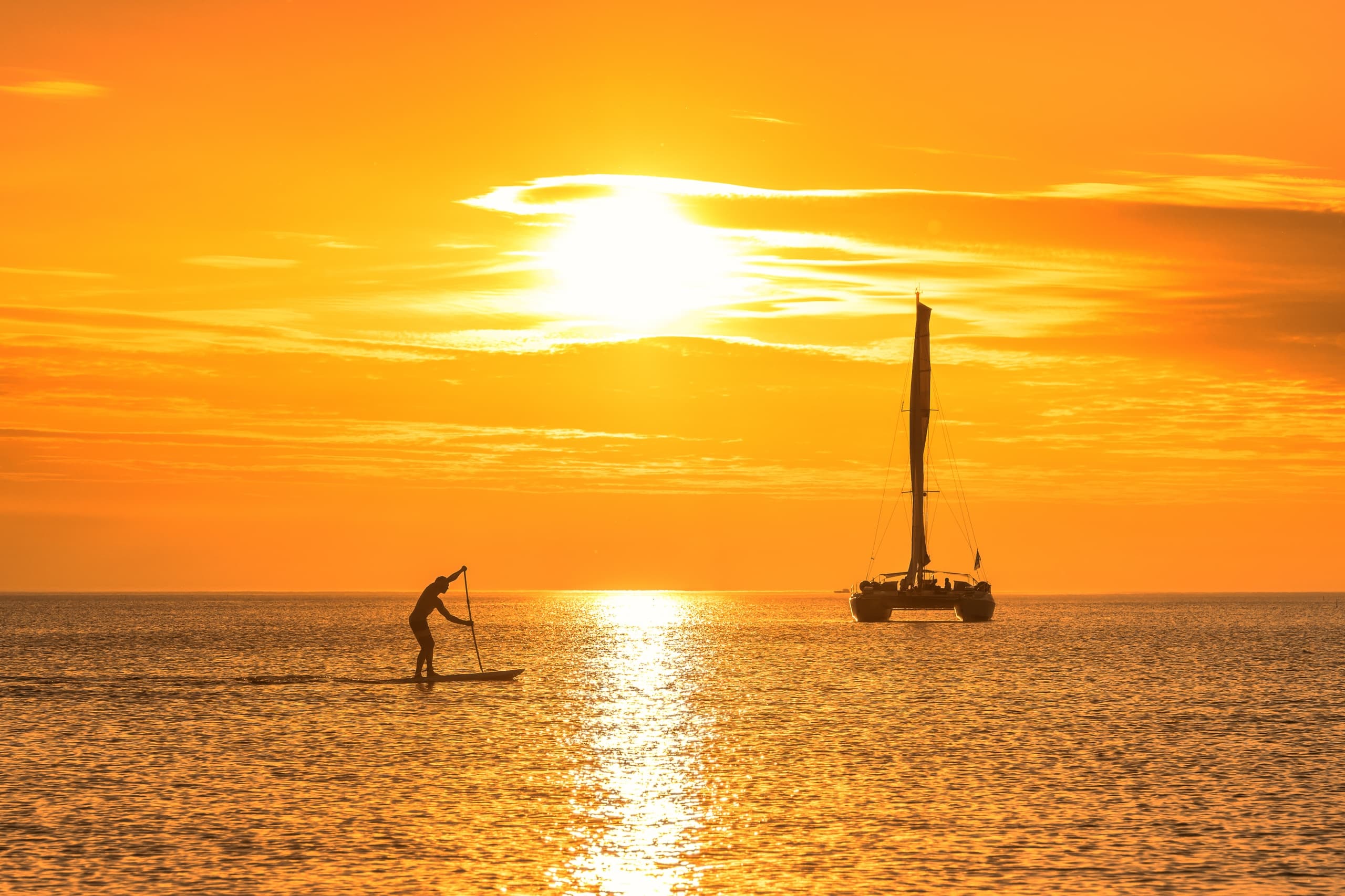 Sunset Sail on Lake Huron in East Tawas, Michigan