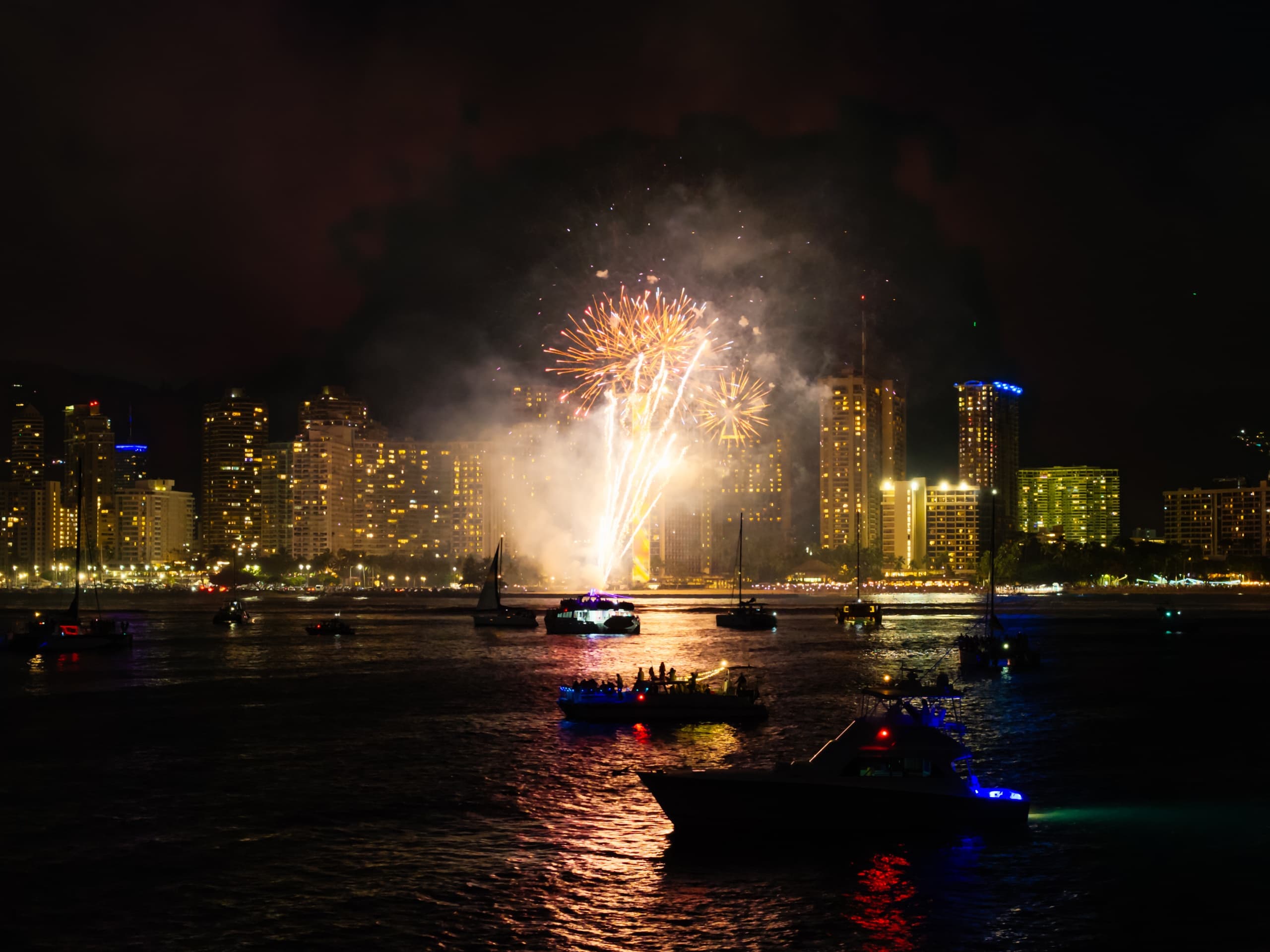 Private Sunset & Fireworks Yacht Cruise with Aloha Charters