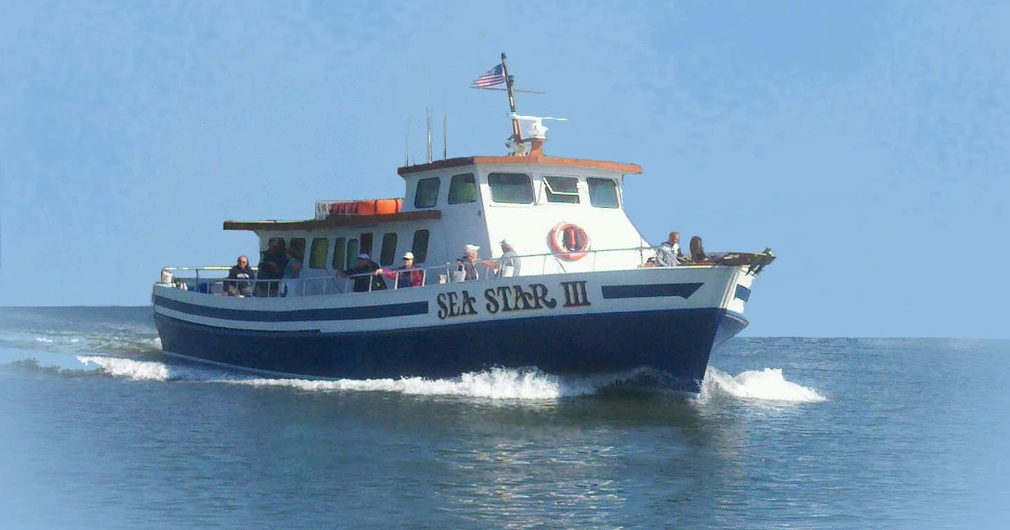 Charter fishing boat Sea Star III cruising coastal waters