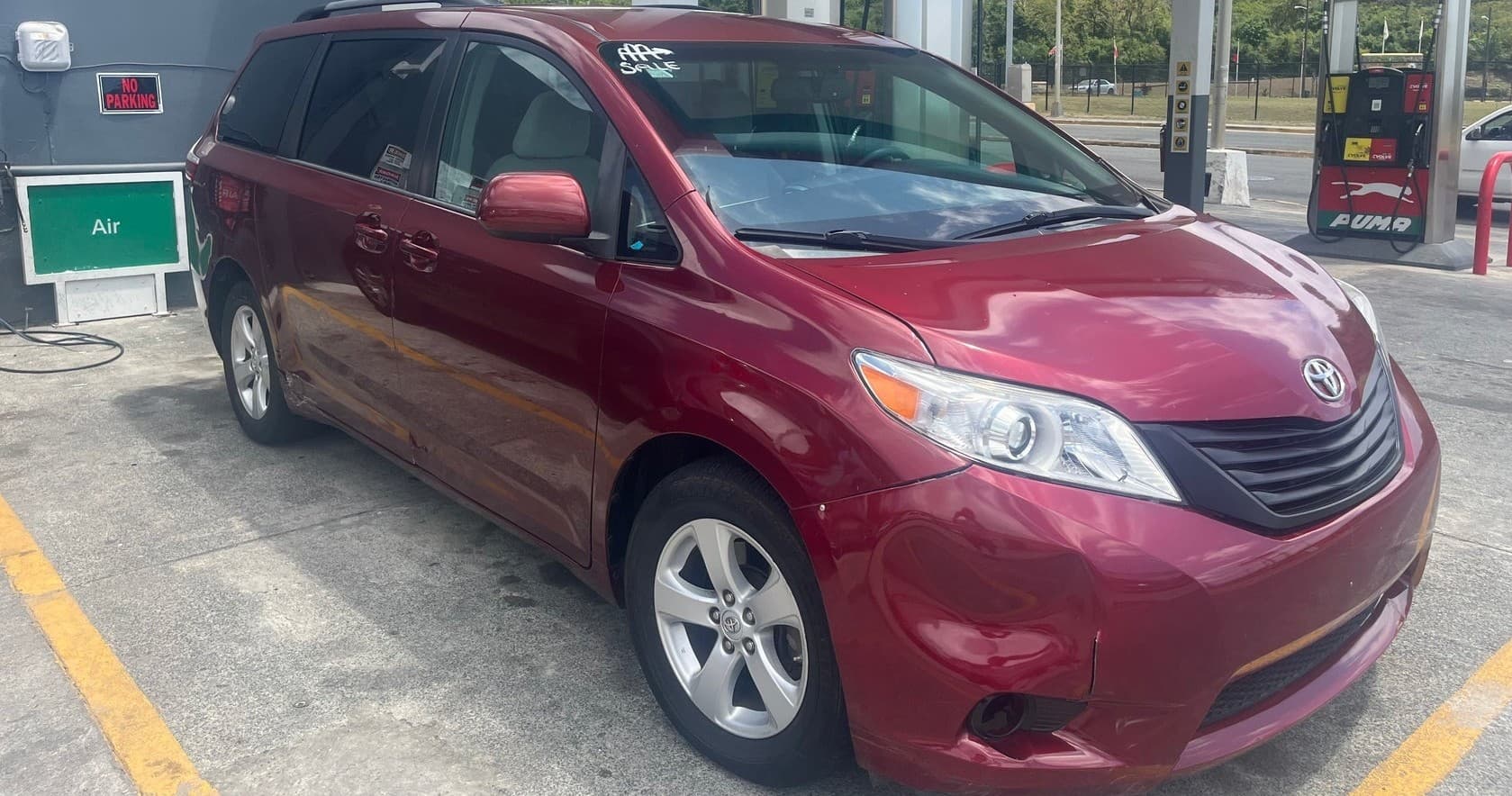 Rent a Red Toyota Sienna Mini Van in St. Thomas, USVI