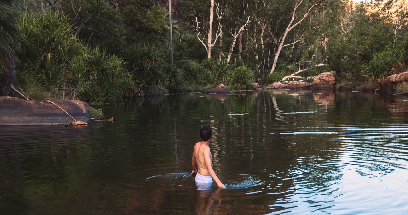 Champagne Breakfast at Champagne Springs — El Questro Heli Adventure