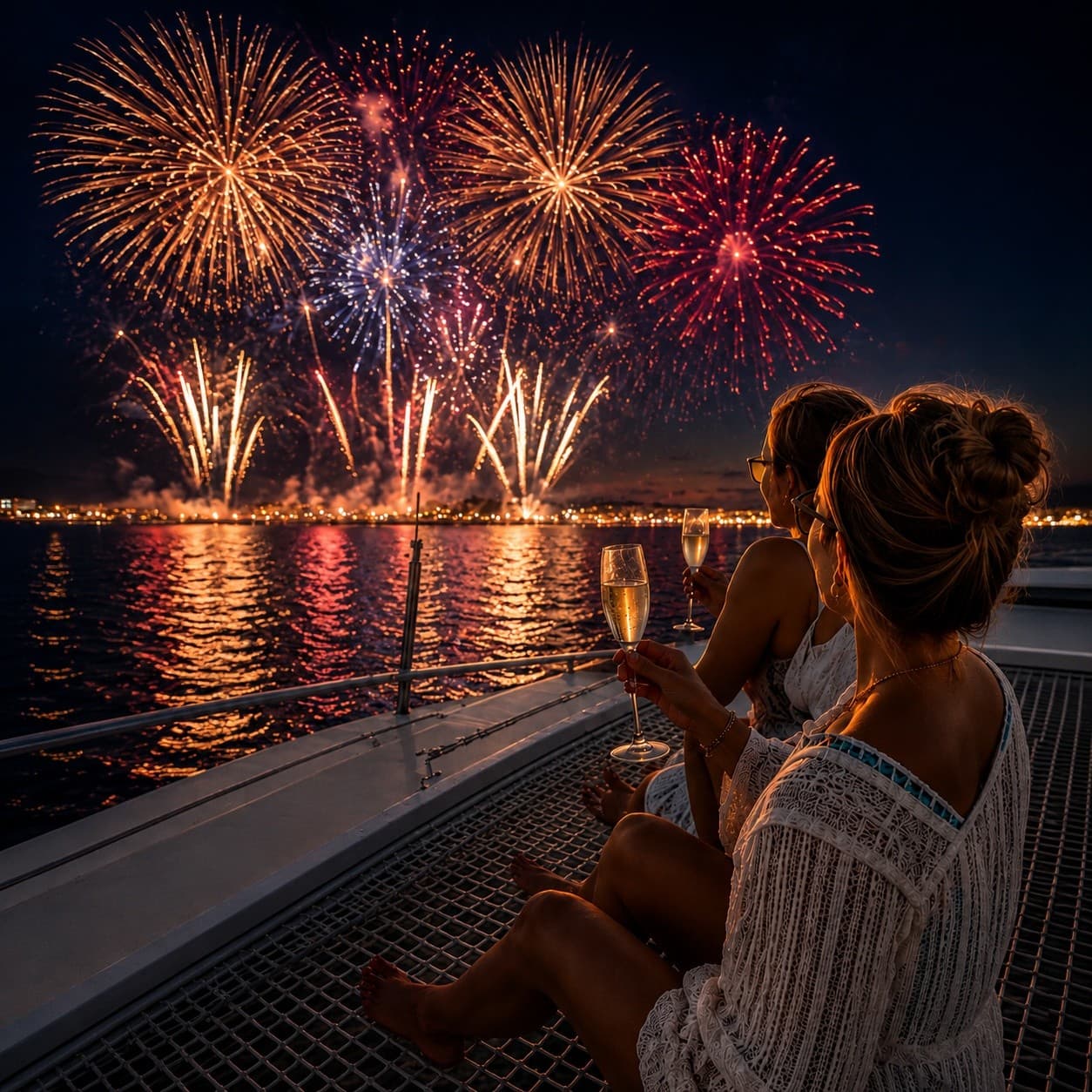 Front-Row Fireworks Cruise on the Gemini Yacht in Choctawhatchee Bay