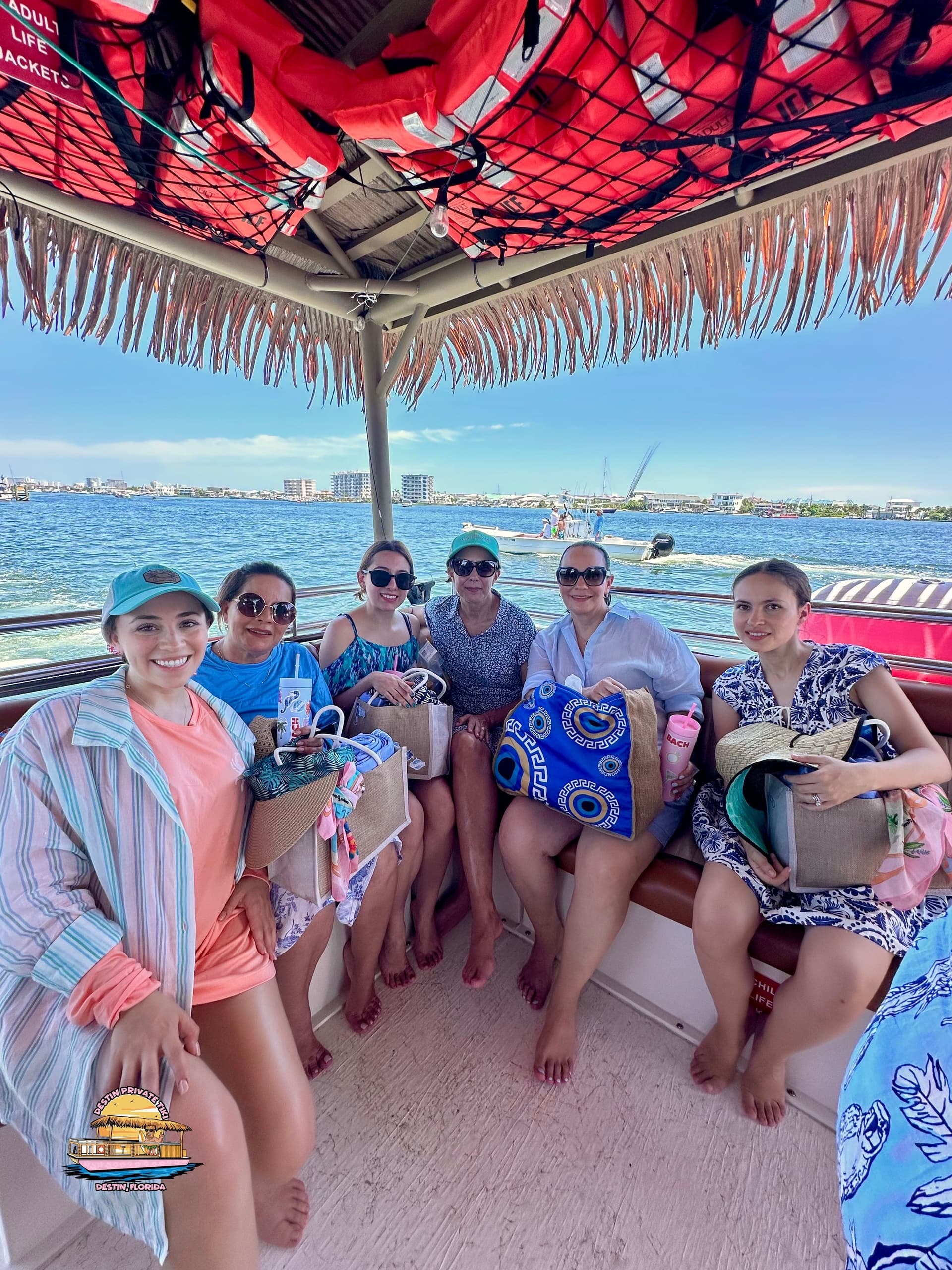 Water Activities: Pink Flamingo Tiki Boat in Pensacola