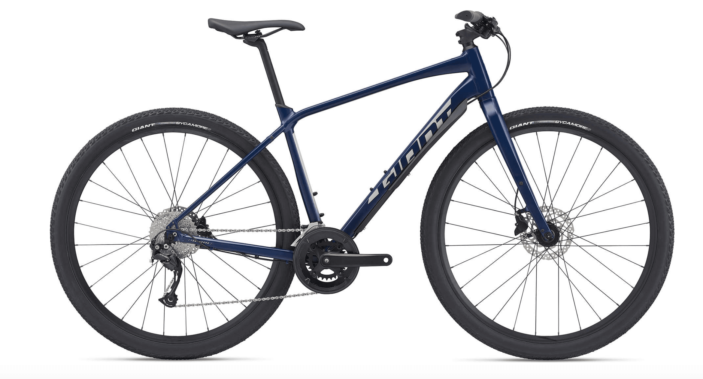 Blue commuter bike studio photo, recreation and daily cycling