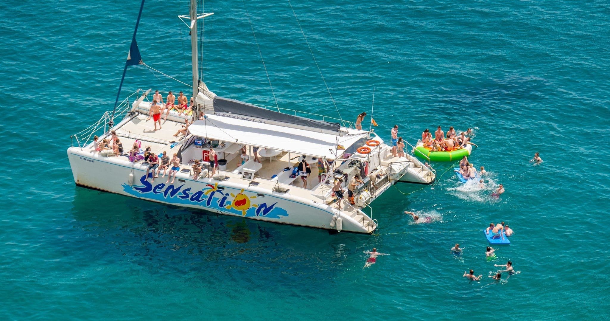 Catamaran Party Adventure with Sensation Catamaran in Barcelona