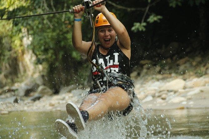 Zipline Adventures with Puerto Vallarta Net over Cuale River