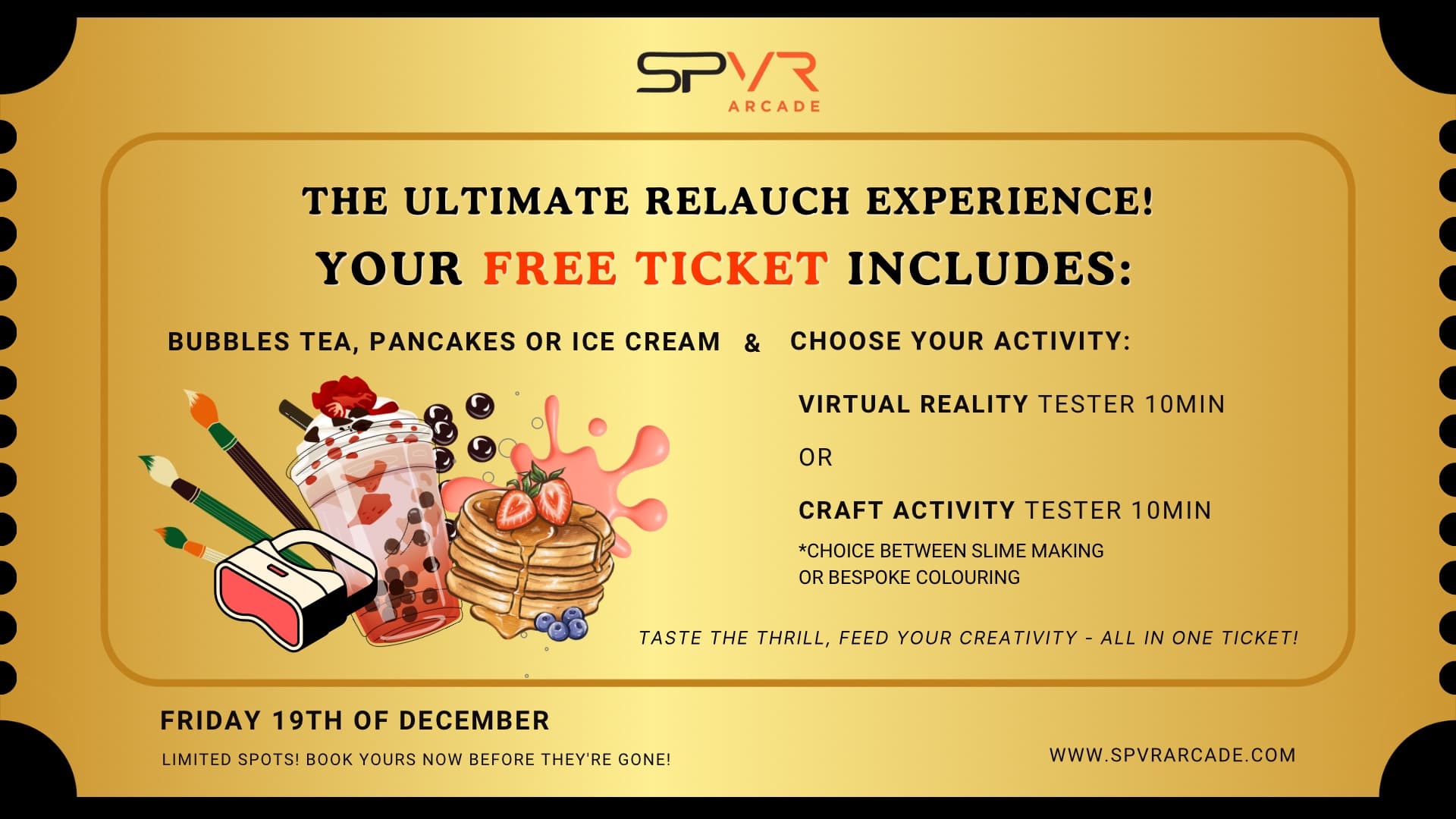 SPVR Arcade Relaunch: Family VR, Crafts & Dessert Bar in Enfield