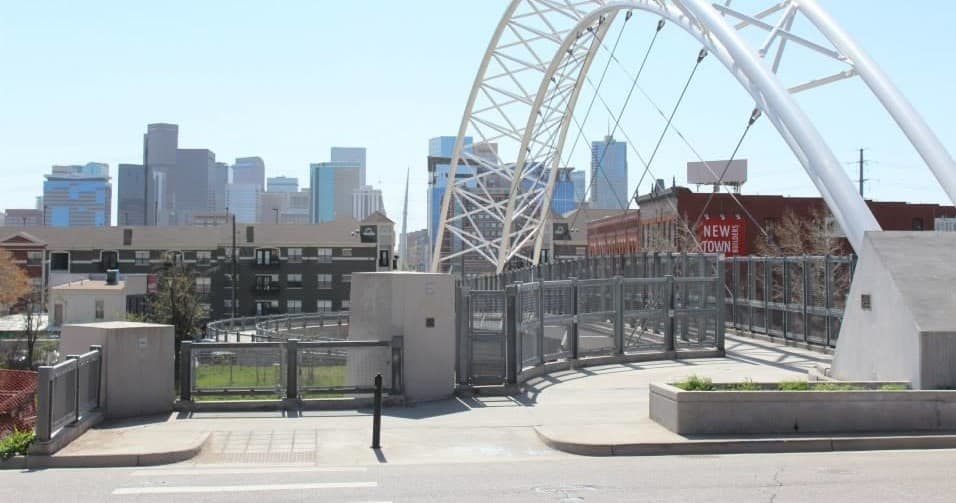 Segway group near arched bridge with city skyline panorama