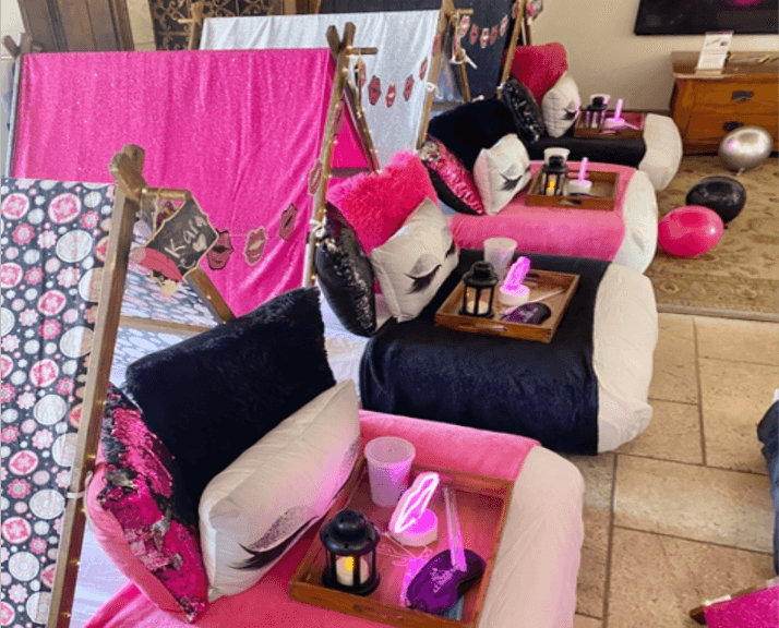 Teepee Sleepovers in Scottsdale: Glitter & Glam Family Slumber Parties