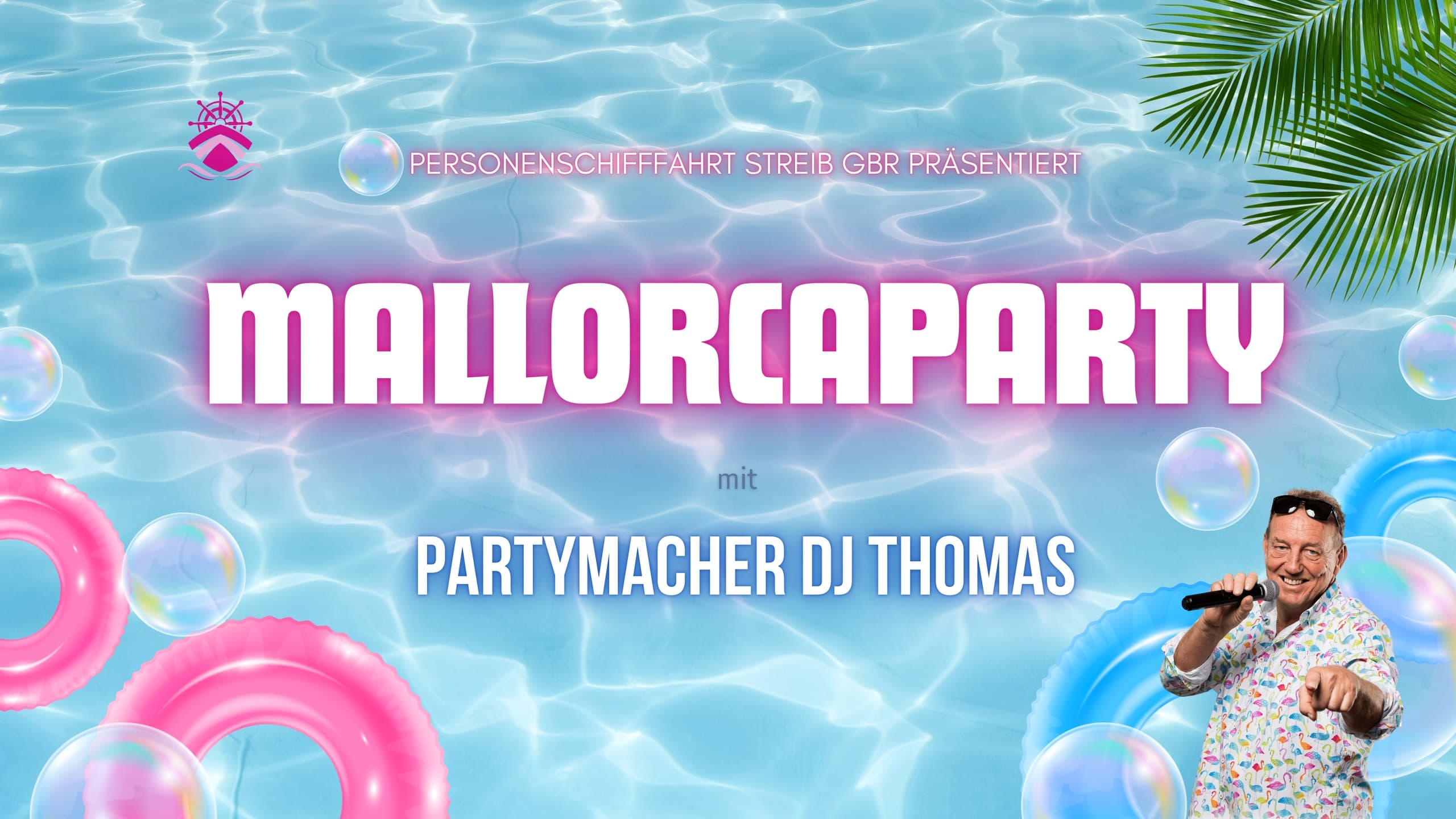 Water-Activities: Mallorcaparty on Rhine with Streib GbR