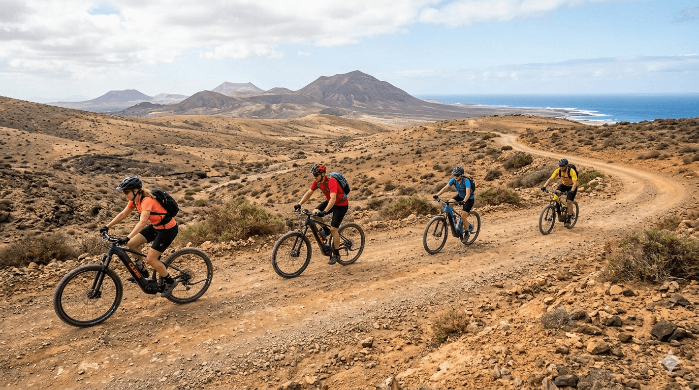 Coast-to-Coast E-Bike Tour: Ride 50 km Across Fuerteventura's Volcanic North