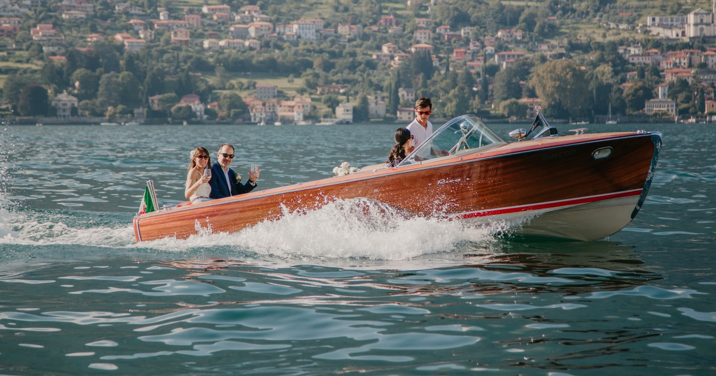 Water Activities: Sunset Boat Tour on Lake Como with Riva Super Florida
