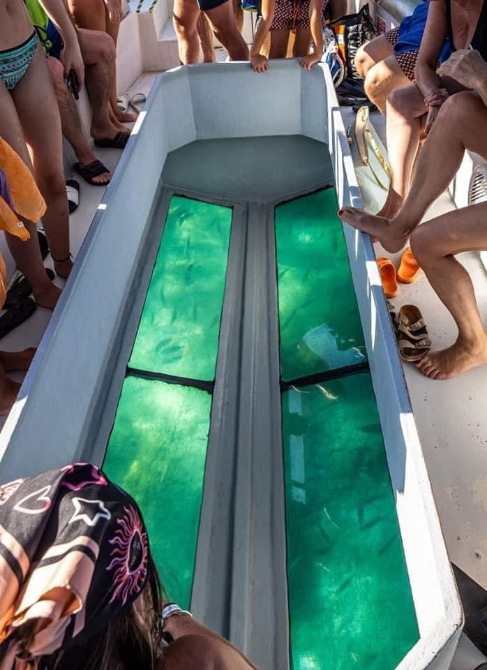Glass-Bottom Boat Melani: 90-Minute Lindos Cruise to Navarone Cliffs and St. Paul’s Bay photo 2