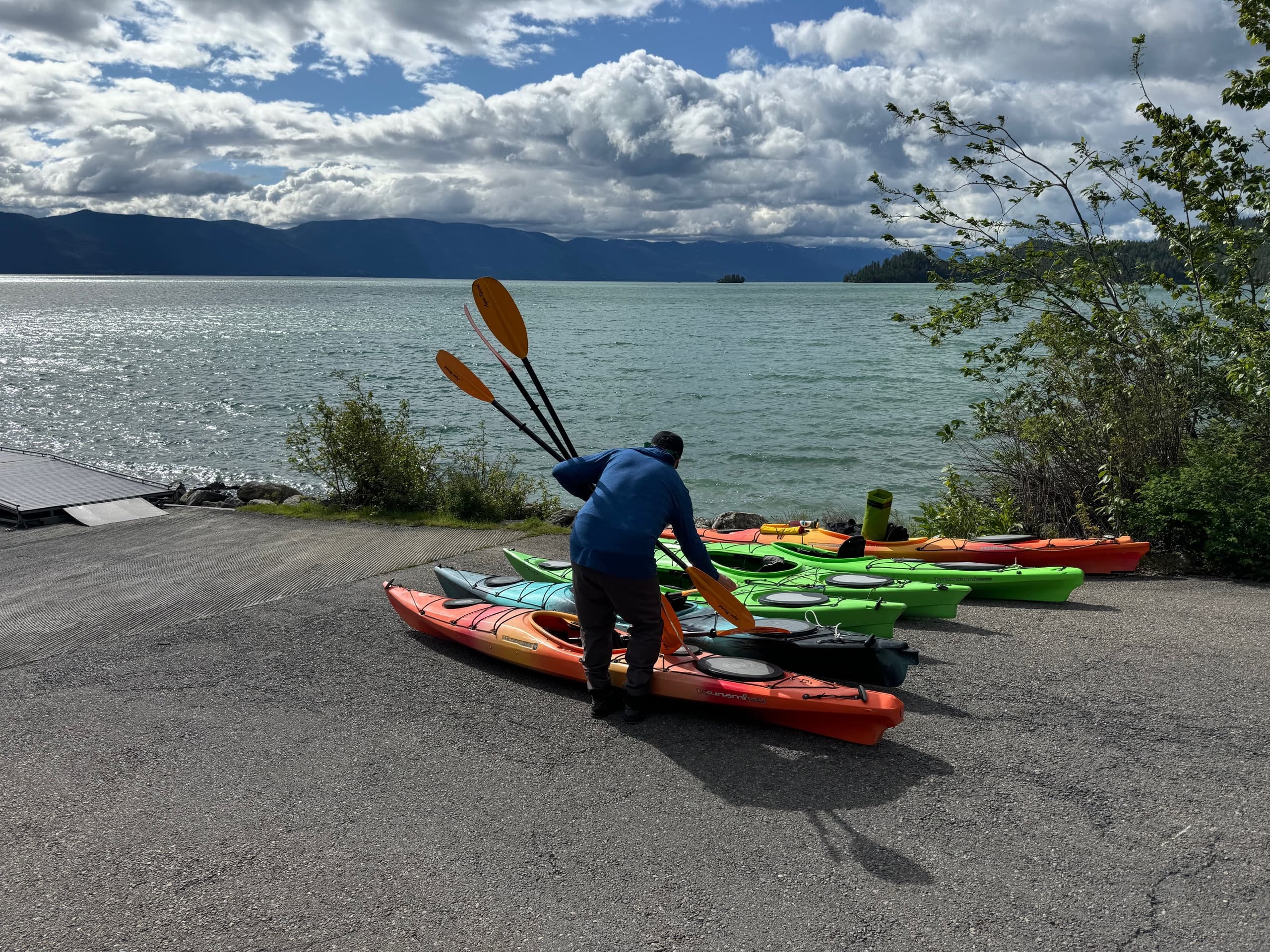 Whitefish Lake Evening Kayak Tour: Paddle to the Whitefish River Mouth with Glacier Views photo 1