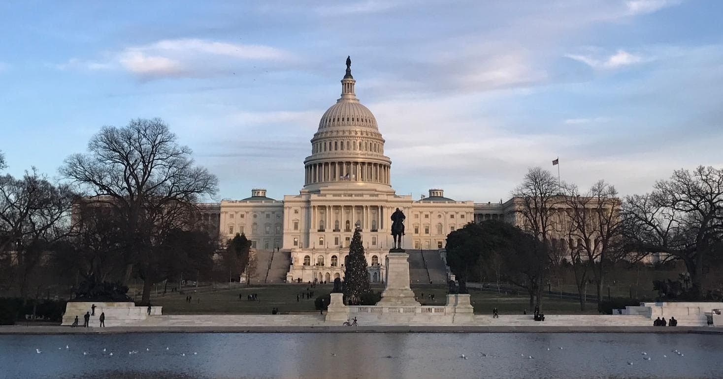 United States Capitol building at dawn, Washington DC monument