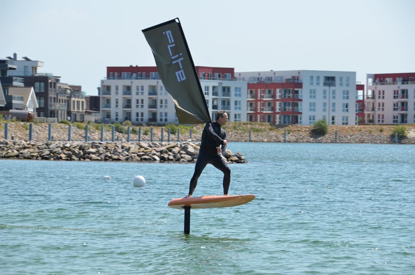 Glide Silent on a Fliteboard: Efoil Leihen Rentals at Falckensteiner Strand, Kiel