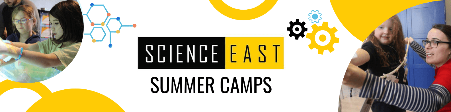 Kids doing hands-on science experiments in indoor summer camp
