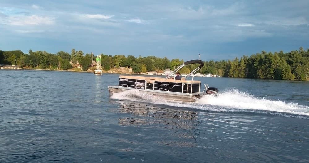 New 24' Premier Sweetwater Pontoon | Boat Rental in Alexandria Bay | Boat Tour, Sightseeing Tour, Water Activities, Castle, Marina