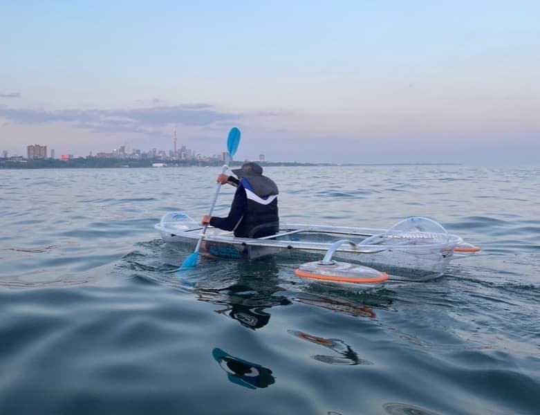 Transparent Kayak Rentals on Barrie Waterfront: Single Crystal Clear Kayak Experience