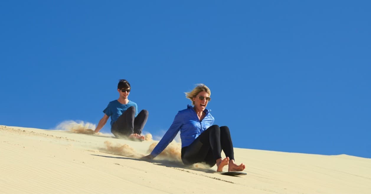 Sandboarding Adventure with 4WD Tours R US in Lancelin