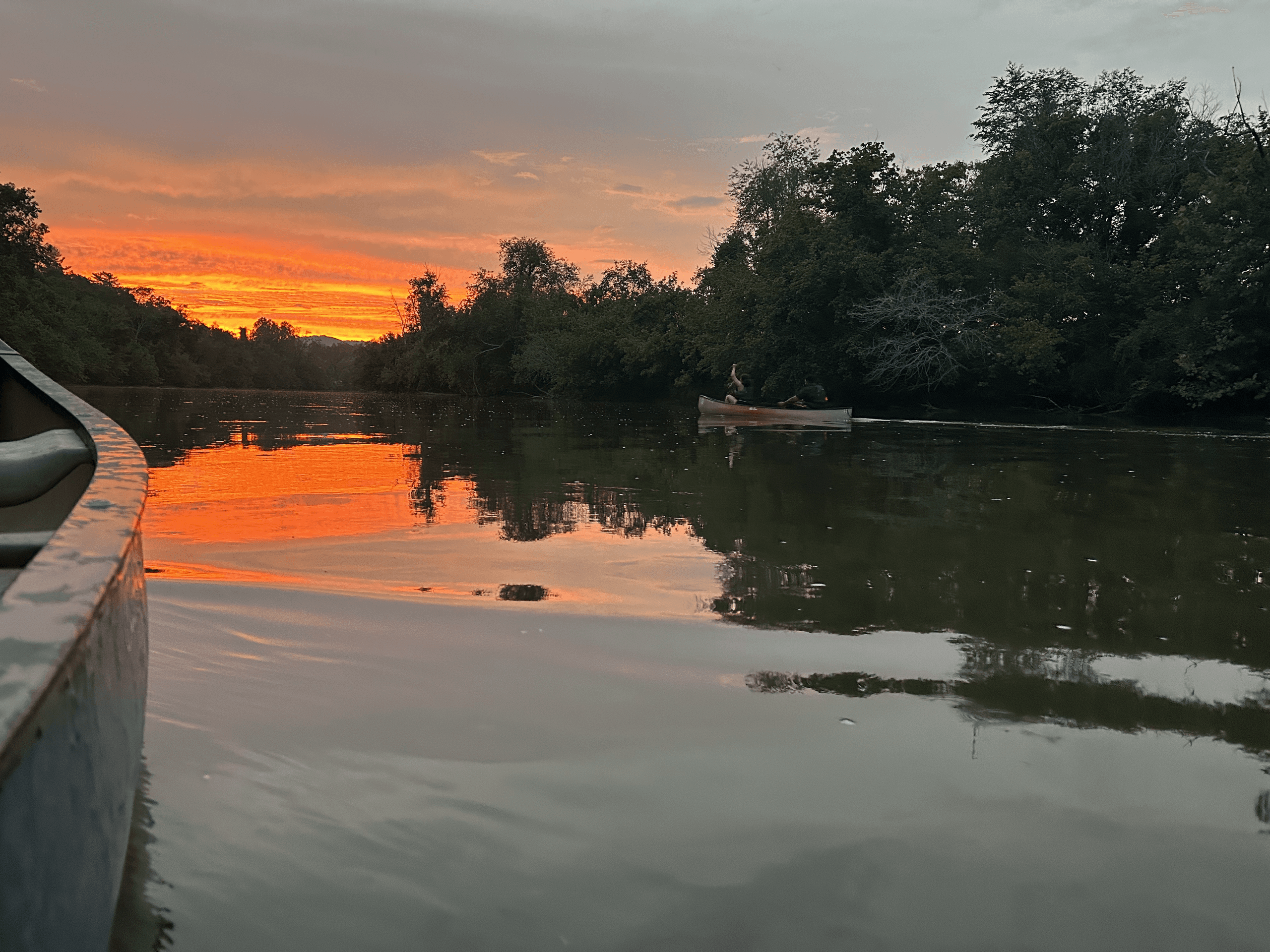 Sunset Paddle with Asheville Canoe House on the French Broad River