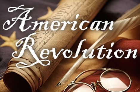American Revolution themed escape room with scrolls and quill