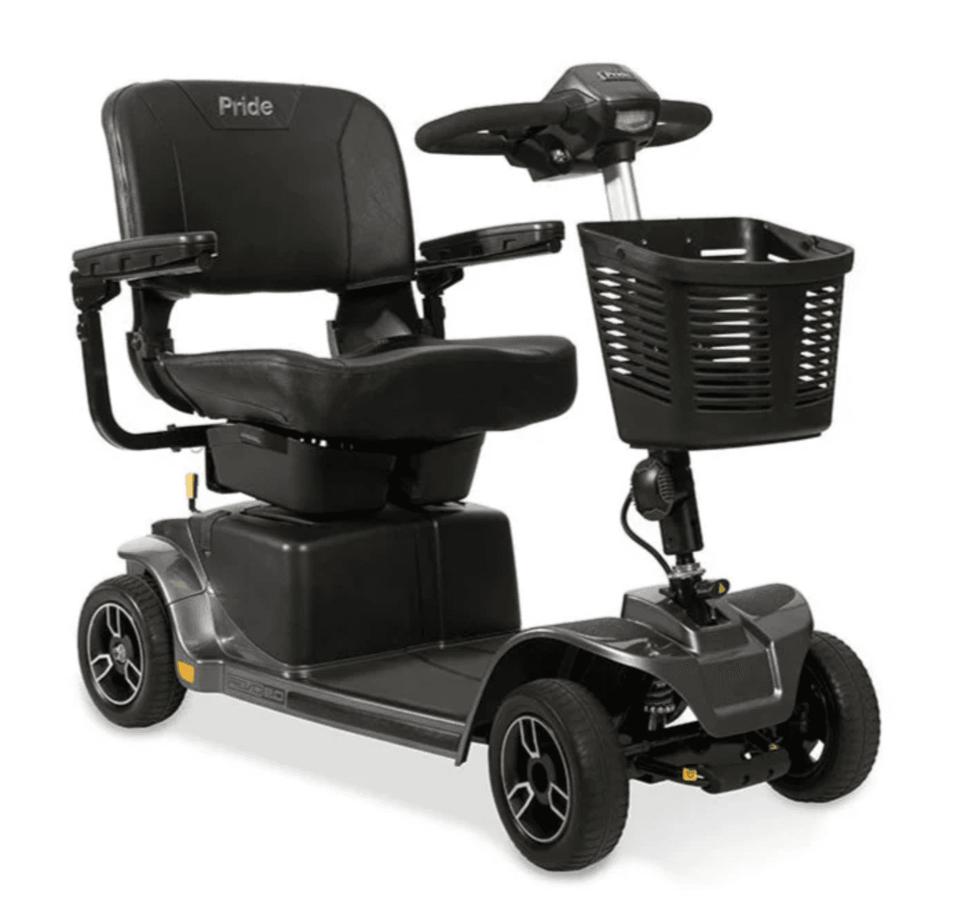 Four-wheel mobility scooter in showroom for urban mobility