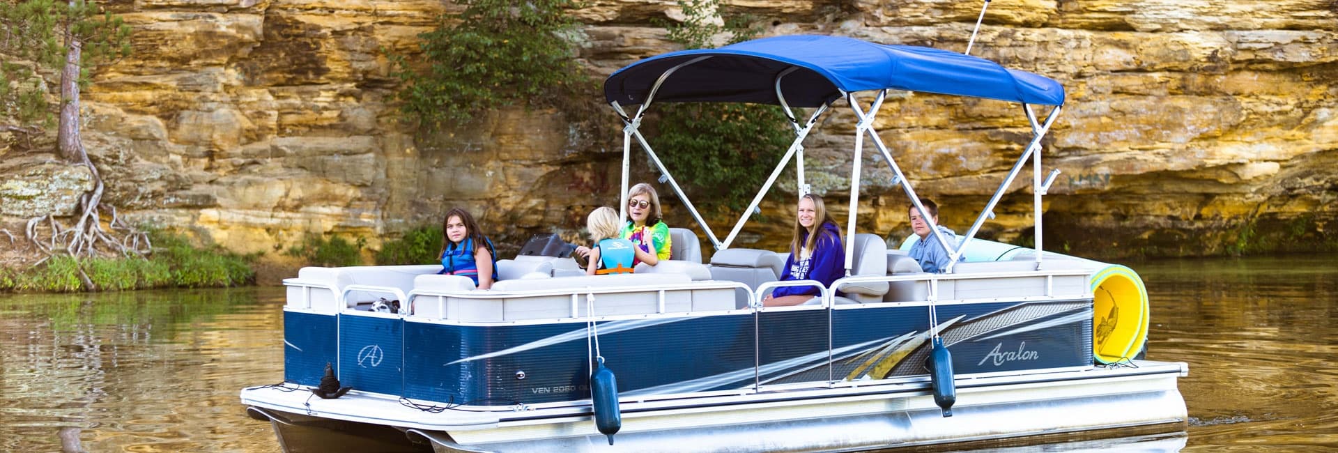 Peaceful Pontoon Boating on Mirror Lake, Baraboo WI