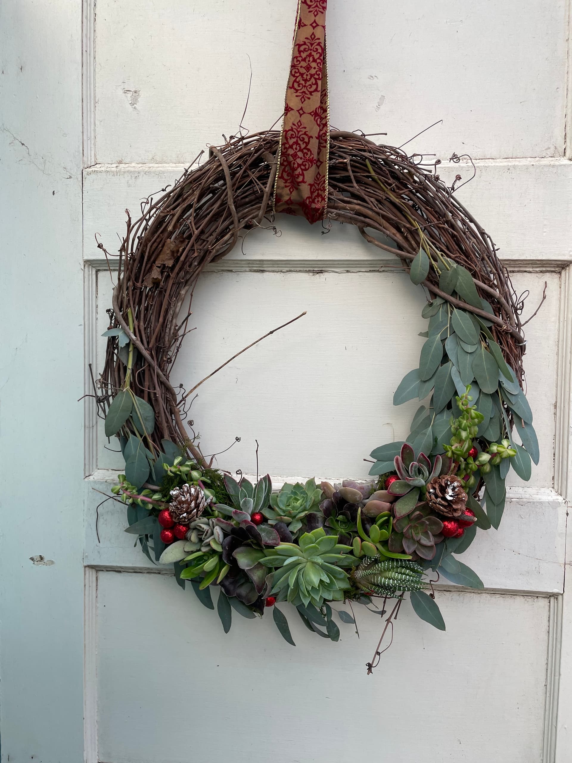 Make a Succulent Christmas Wreath in Clovis — Holiday Workshop & Living Decor photo 3