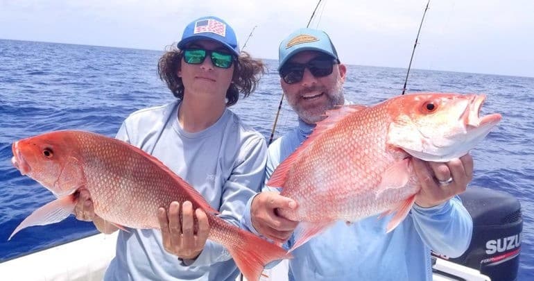 Red Snapper Deep-Sea Charters with Seafood Charters in Palmetto