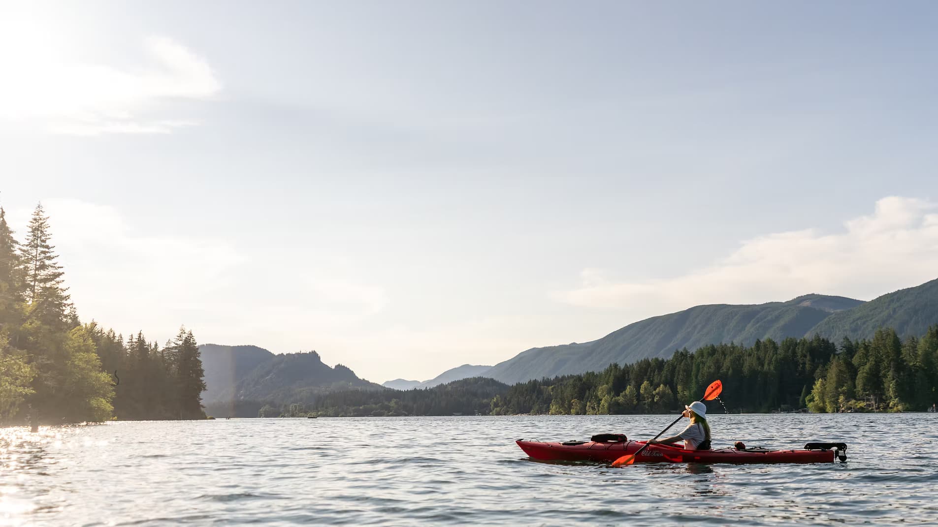 Serene Single Kayak Rentals on Lake Cowichan, BC